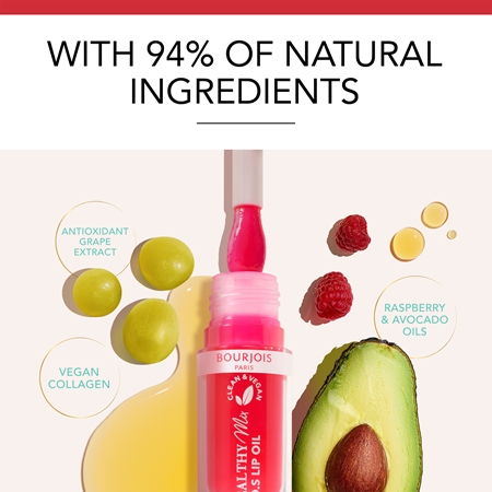 Масло для губ с увлажняющим эффектом Bourjois Healthy Mix S.O.S Lip Oil, 01 Douceur de Rose 4,5 ml — фото 3
