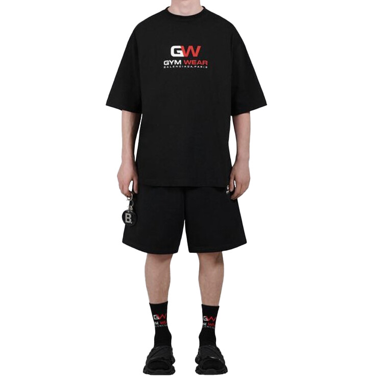 Футболка мужская Balenciaga Gym Wear Logo, черный — фото 3