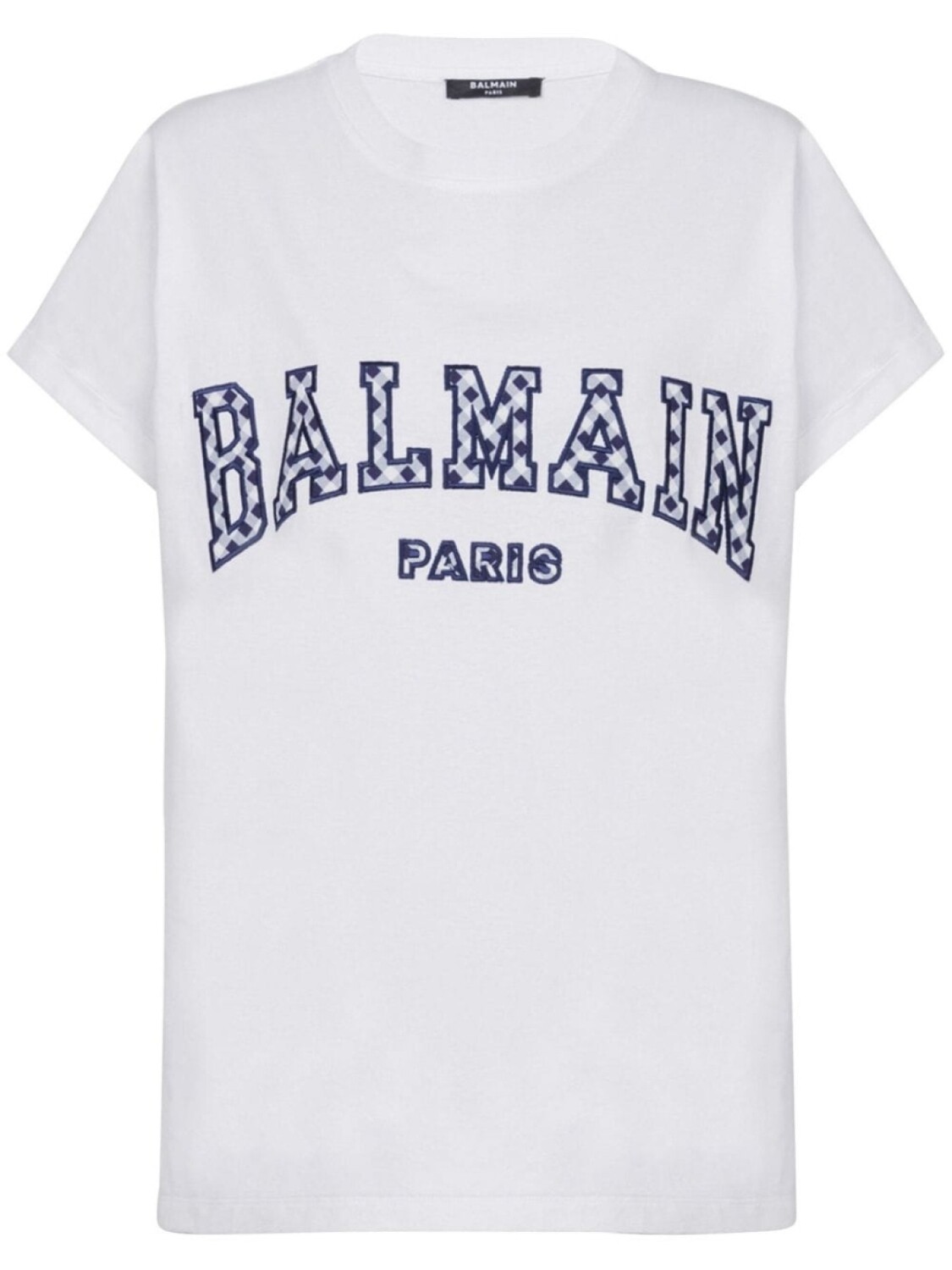 

Balmain футболка Paris в клетку гингем, белый