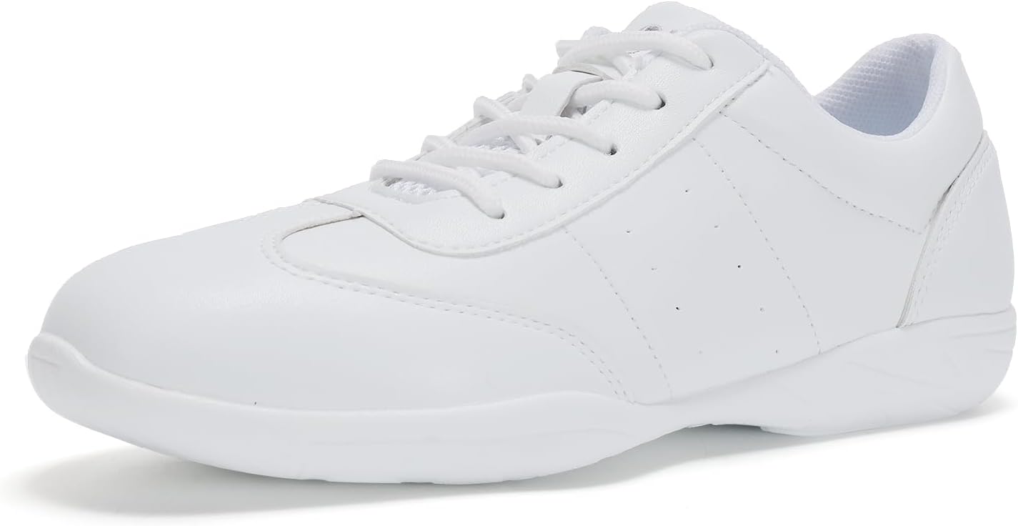 

Кроссовки для девочек OLORA для черлидинга и танцев, дышащие, легкие и комфортные для молодежной спортивной тренировки, тенниса, танцев и соревнований черлидеров, белый