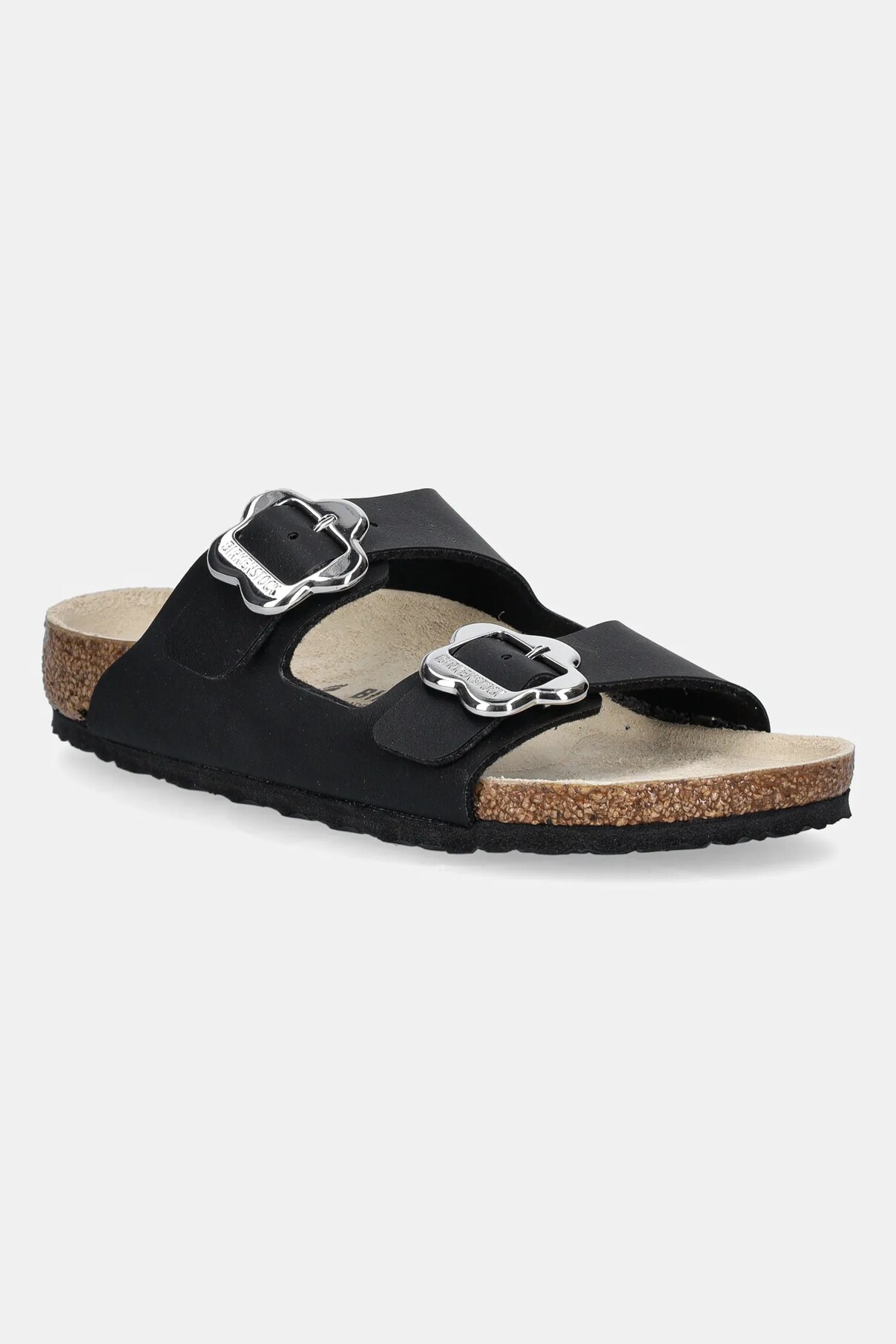 

Детские шлепанцы Arizona Flower Buckle Birkenstock, черный