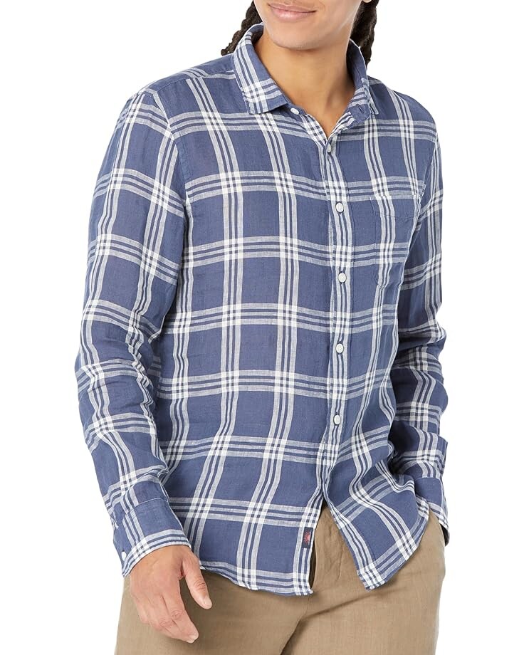 

Рубашка Faherty Linen Laguna, цвет Jetty Plaid