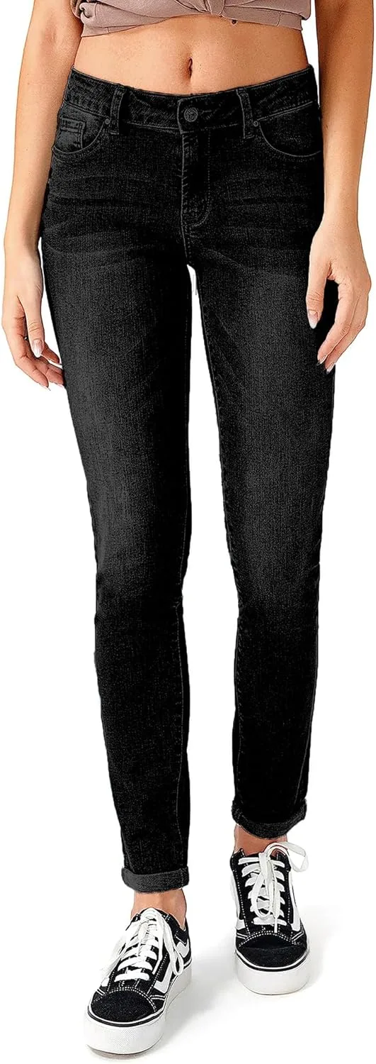 

RHODANTHE Женские рваные джинсы Boyfriend Stretch Skinny с потертостями