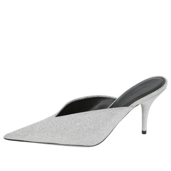 Сандалии glitter knife slingback 'silver' Balenciaga, серебряный
