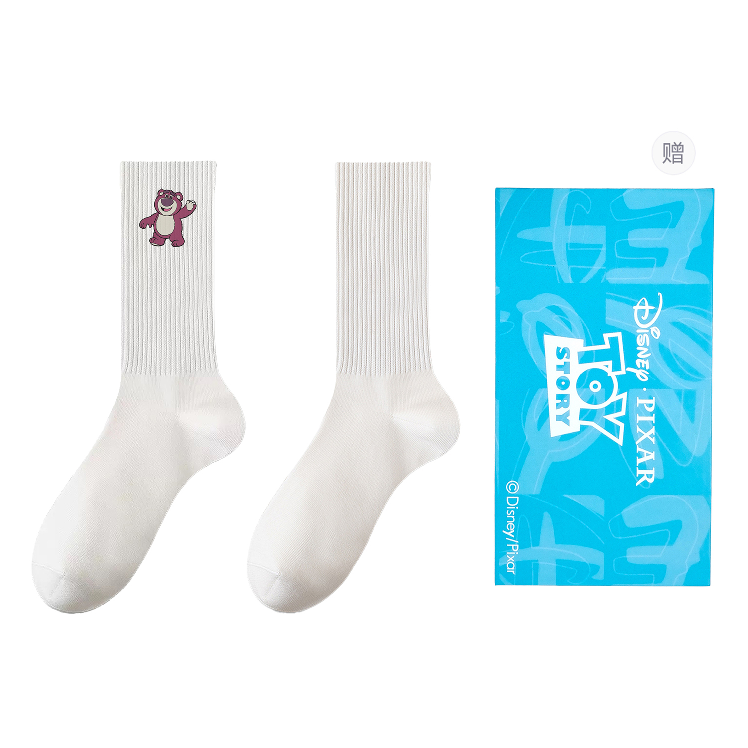 

Коллекция Strawberry Bear унисекс носки Crew 4 пары в подарочной сумке Disney, белый