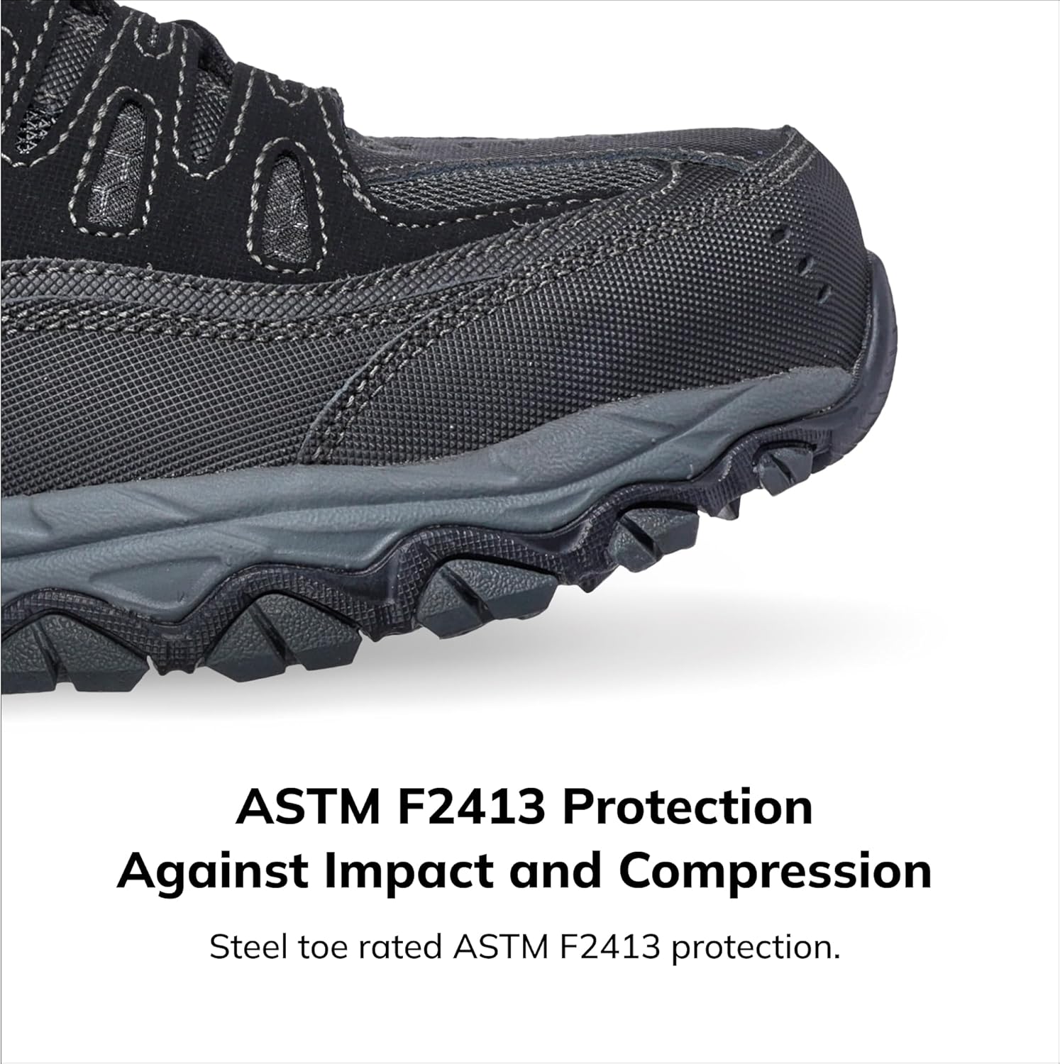 Мужские защитные туфли Skechers Cankton с стальным носком, черный — фото 2