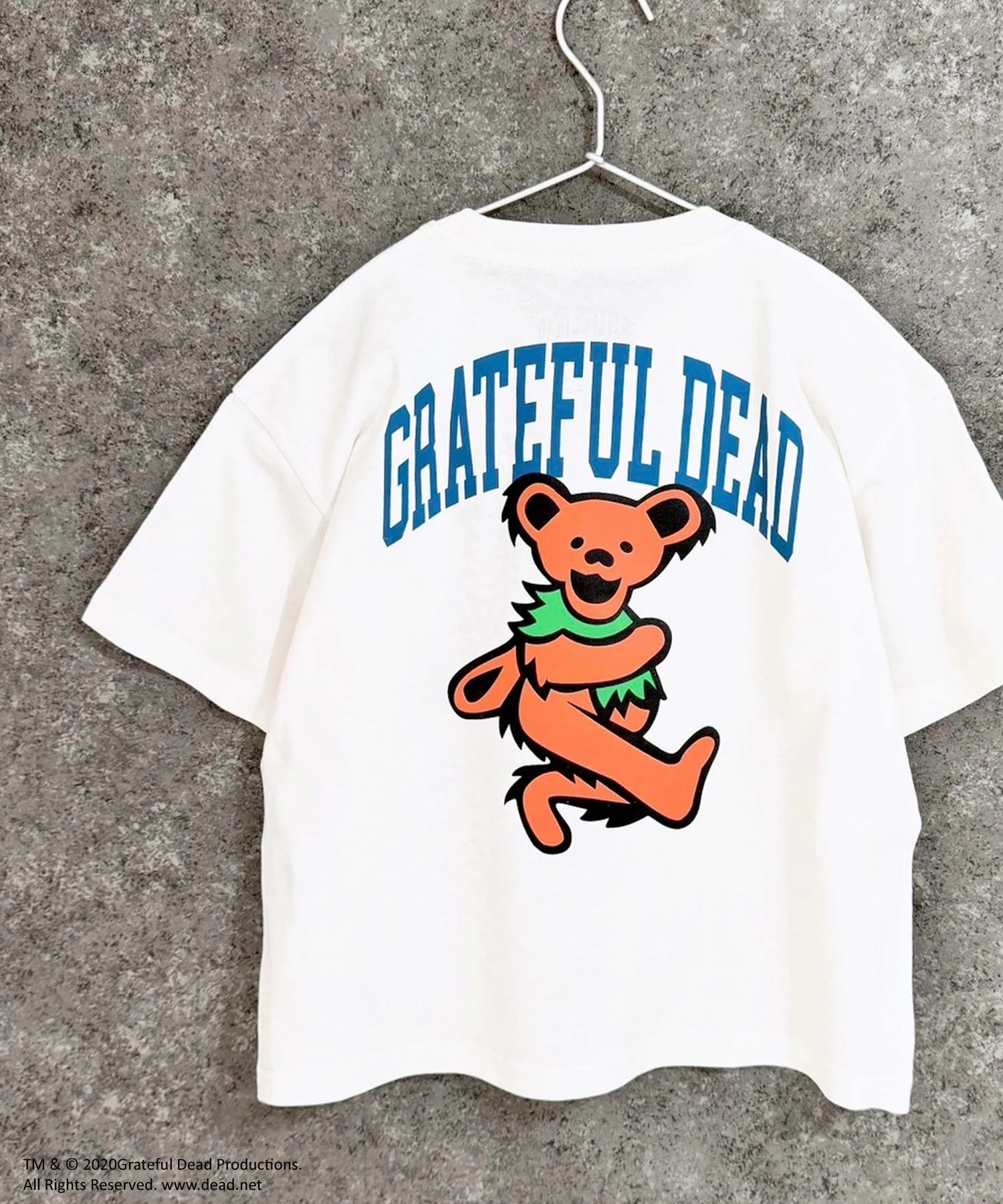 Детская футболка Grateful Dead с принтом Dancing Bear белая — фото 3