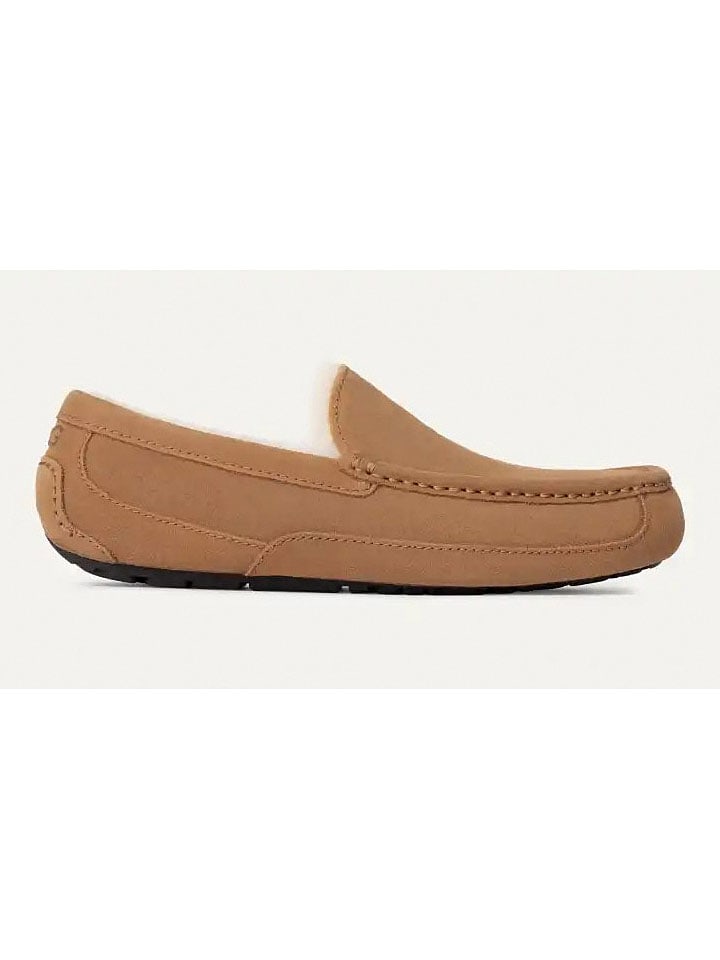 UGG Кожаные лоферы "Аскот" светло-коричневого цвета