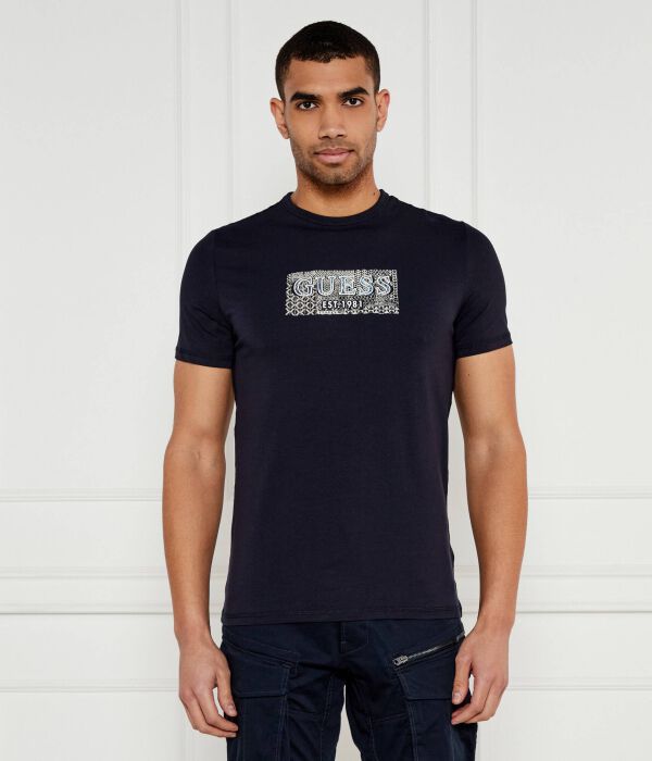 

Футболка мужская Guess Jeans с принтом, синий
