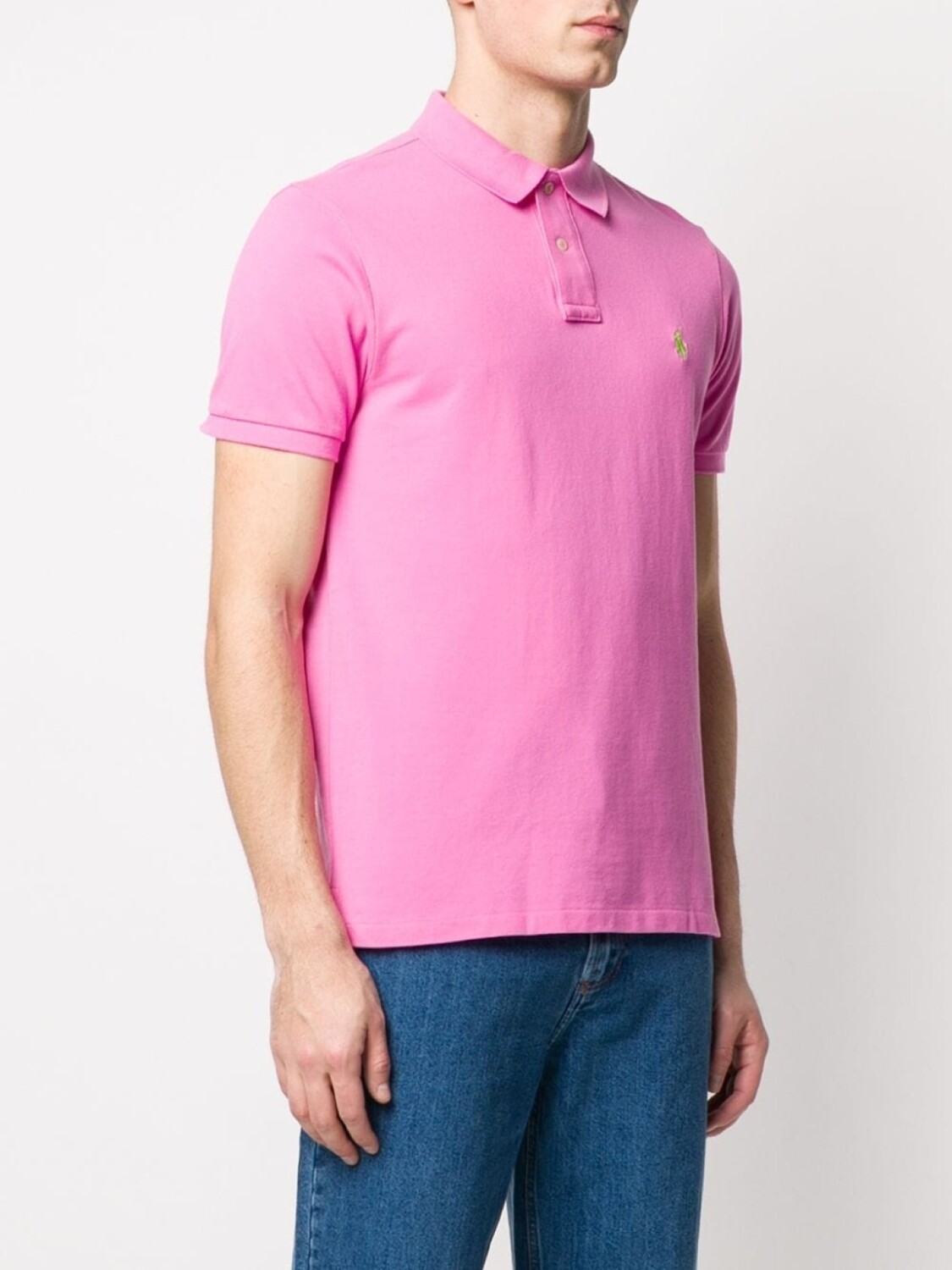 Polo Ralph Lauren рубашка-поло узкого кроя, розовый — фото 3