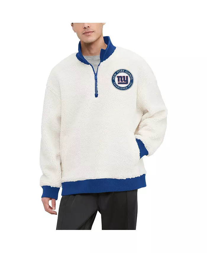 

Мужская кремовая толстовка New York Giants Jordan Sherpa с молнией на четверть Tommy Hilfiger