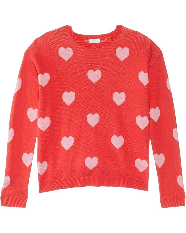

Свитер Lilly Pulitzer Kids Mini Tensley Sweater, цвет Rococo Red Hearts Jacquard