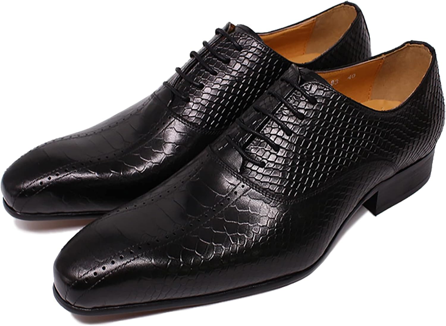 

Мужские деловые туфли повседневного стиля на свадьбу, классические шнурованные оксфорды, дерби с крыльями, остроконечные броги из коровьей кожи, красные, размер 45 Generic