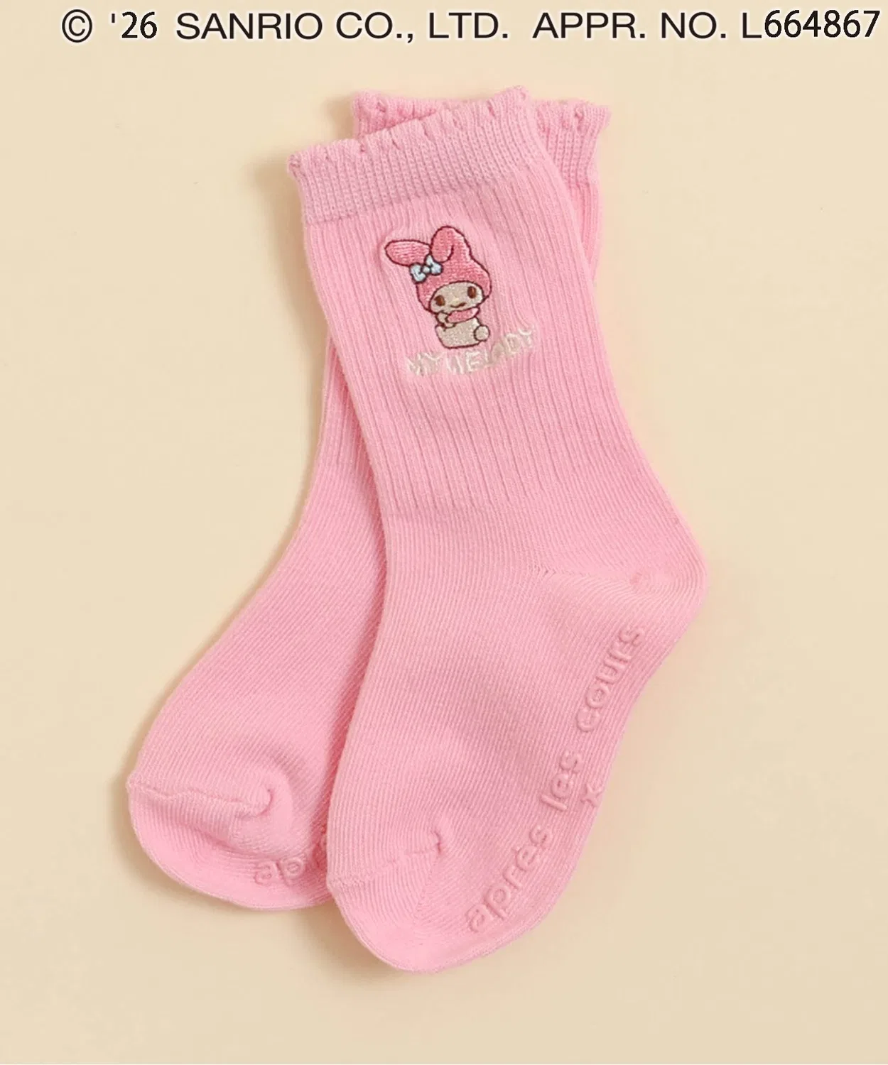 Носки с персонажами Sanrio бренда apres les cours, розовый