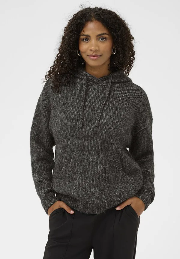 

Вязаная толстовка с капюшоном kauma Kaffe, Dark Grey Melange, Серый, Вязаная толстовка с капюшоном kauma Kaffe, Dark Grey Melange