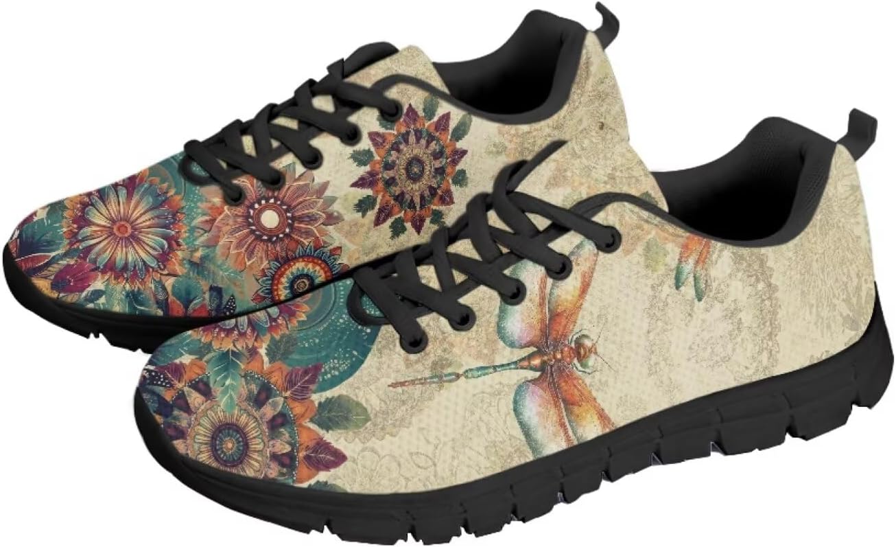 

Кроссовки для тенниса chaqlin для женщин и мужчин, легкие повседневные кеды, мягкие беговые спортивные обувь для подростков, Boho Mandala