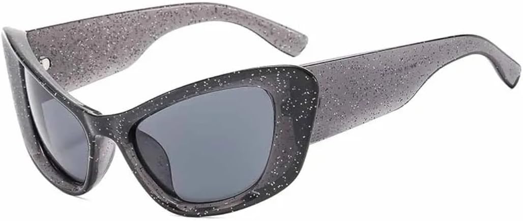 

Модные солнцезащитные очки в форме «кошачьего глаза» конфетных цветов для женщин и мужчин, для занятий спортом на открытом воздухе, стильные, с защитой от УФ-излучения UV400 TVTBBVV, Gray Gray