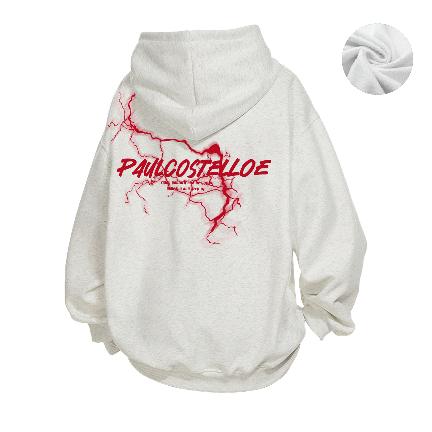 

Унисекс свитшот PAUL COSTELLOE, белый/серый/красный