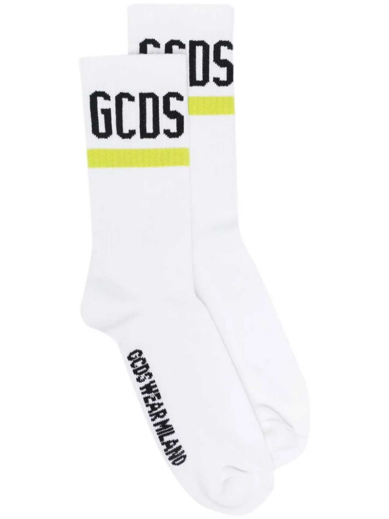 

GCDS носки вязки интарсия, белый