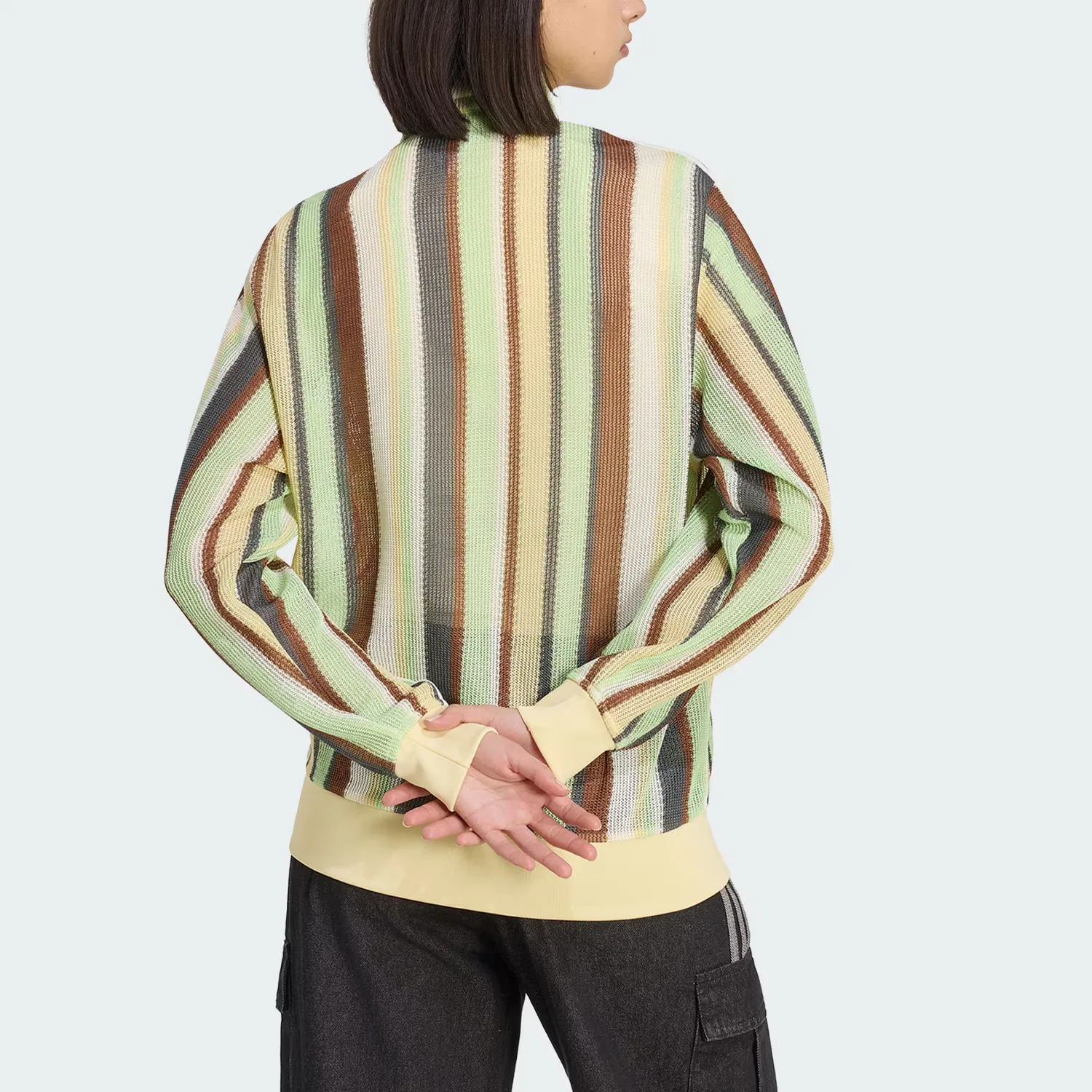 Куртка Firebird GLOW TRACK TOP женская Adidas Originals, Simple Yellow/Light Green/Red Brown/Gray — фото 4
