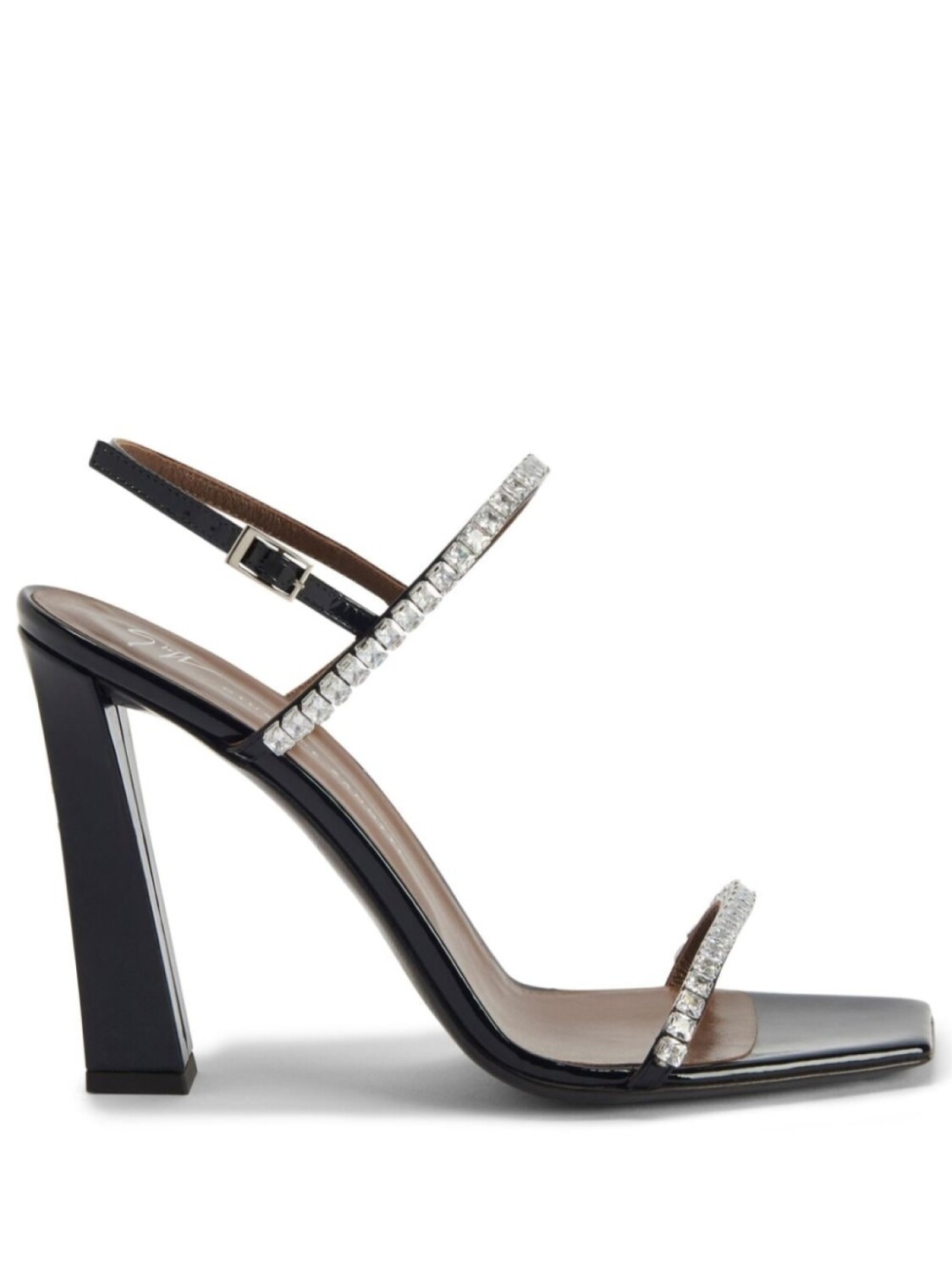 Giuseppe Zanotti босоножки Valentine 80 с кристаллами, черный