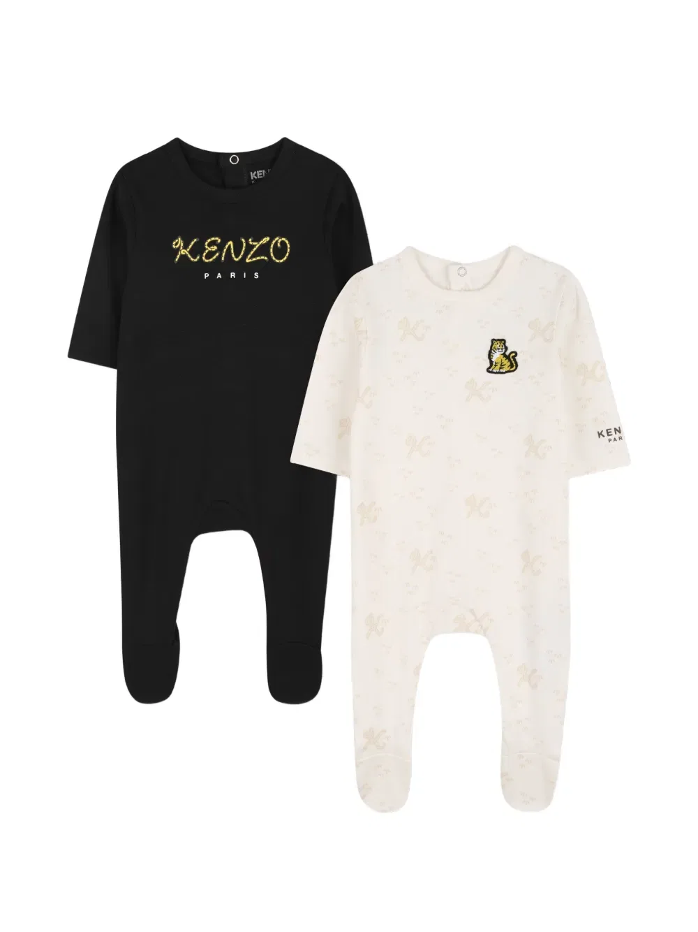 Пижама с вышивкой логотипа (комплект из двух штук) Kenzo Kids, черный