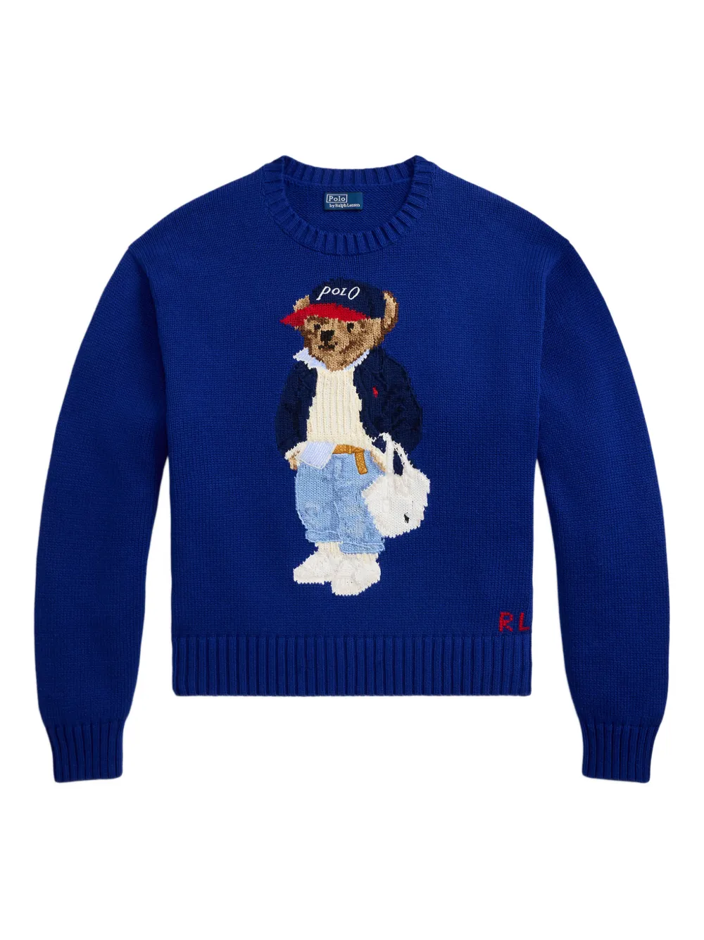 

Свитер с вышивкой polo bear Polo Ralph Lauren, синий