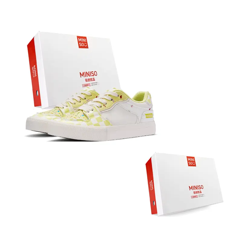 

MINISO Низкие скейтерские кроссовки унисекс бежево-желтые, цвет Beige Yellow