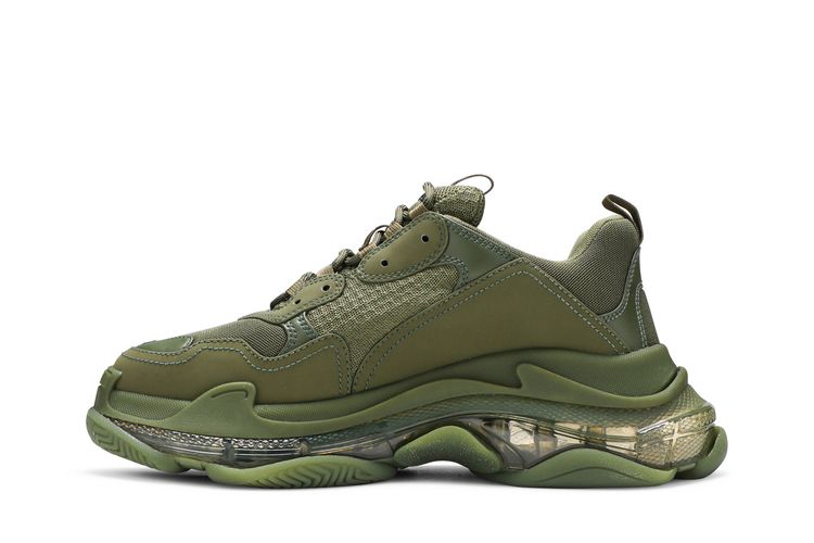 Кроссовки Balenciaga Triple S Sneaker 'Clear Sole - Green', зеленый — фото 3