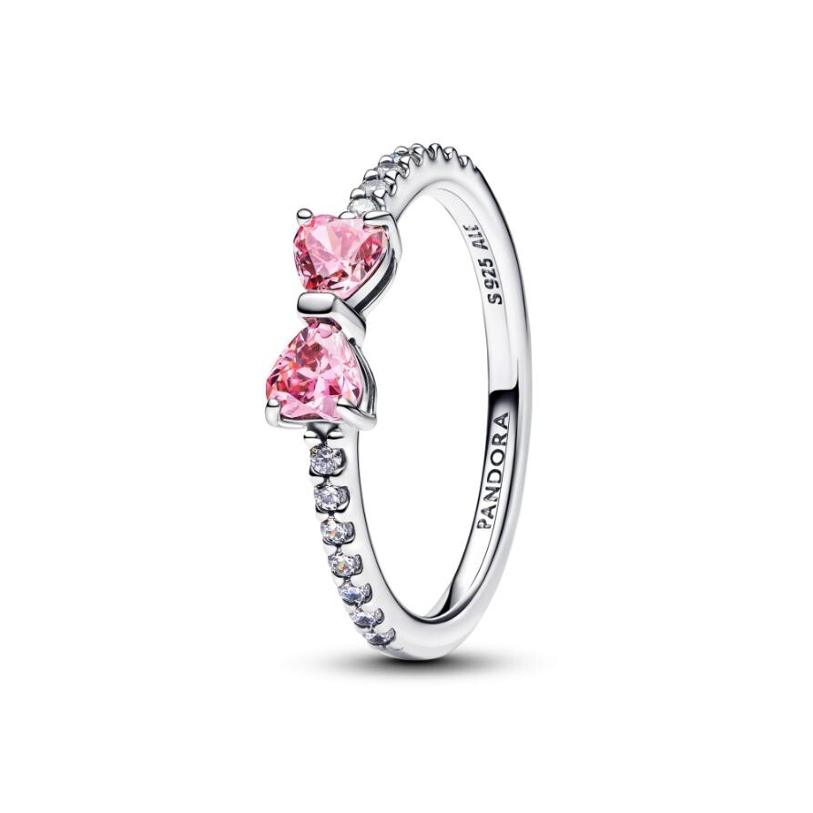 

Кольцо Sparkling Pink Bow Pandora, стерлинговое серебро