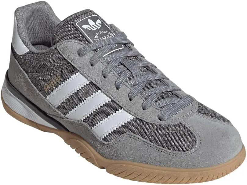 Мужские кроссовки Adidas Gazelle Sala на шнуровке повседневные - серые, серый — фото 2
