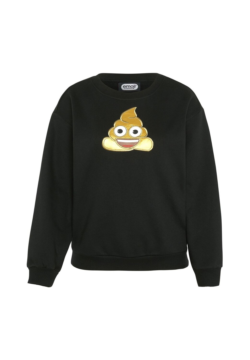 

Свитер с принтом Pile of Poo и вышивкой emoji, цвет Black Beauty