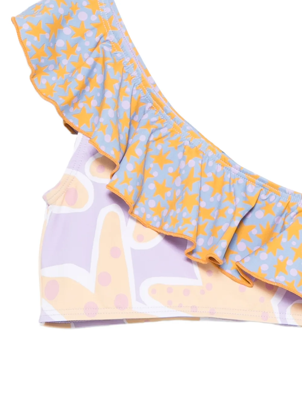 Купальник с оборками Stella Mccartney Kids, фиолетовый — фото 2