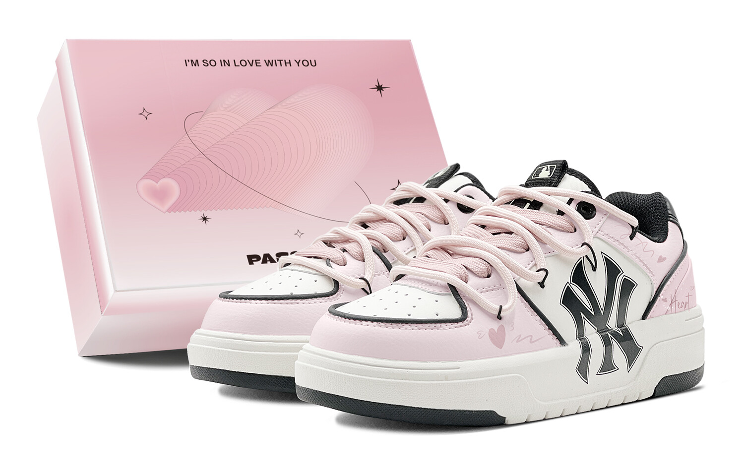 

Кроссовки MLB Chunky Liner Skateboard Shoes Unisex Low-Top White, Розовый, Кроссовки MLB Chunky Liner Skateboard Shoes Unisex Low-Top White