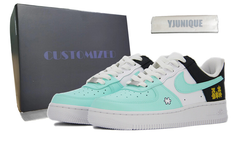 

Кроссовки Nike Air Force 1 Skateboarding Shoes Men Low-top Blue/Black, голубой, Синий, Кроссовки Nike Air Force 1 Skateboarding Shoes Men Low-top Blue/Black, голубой