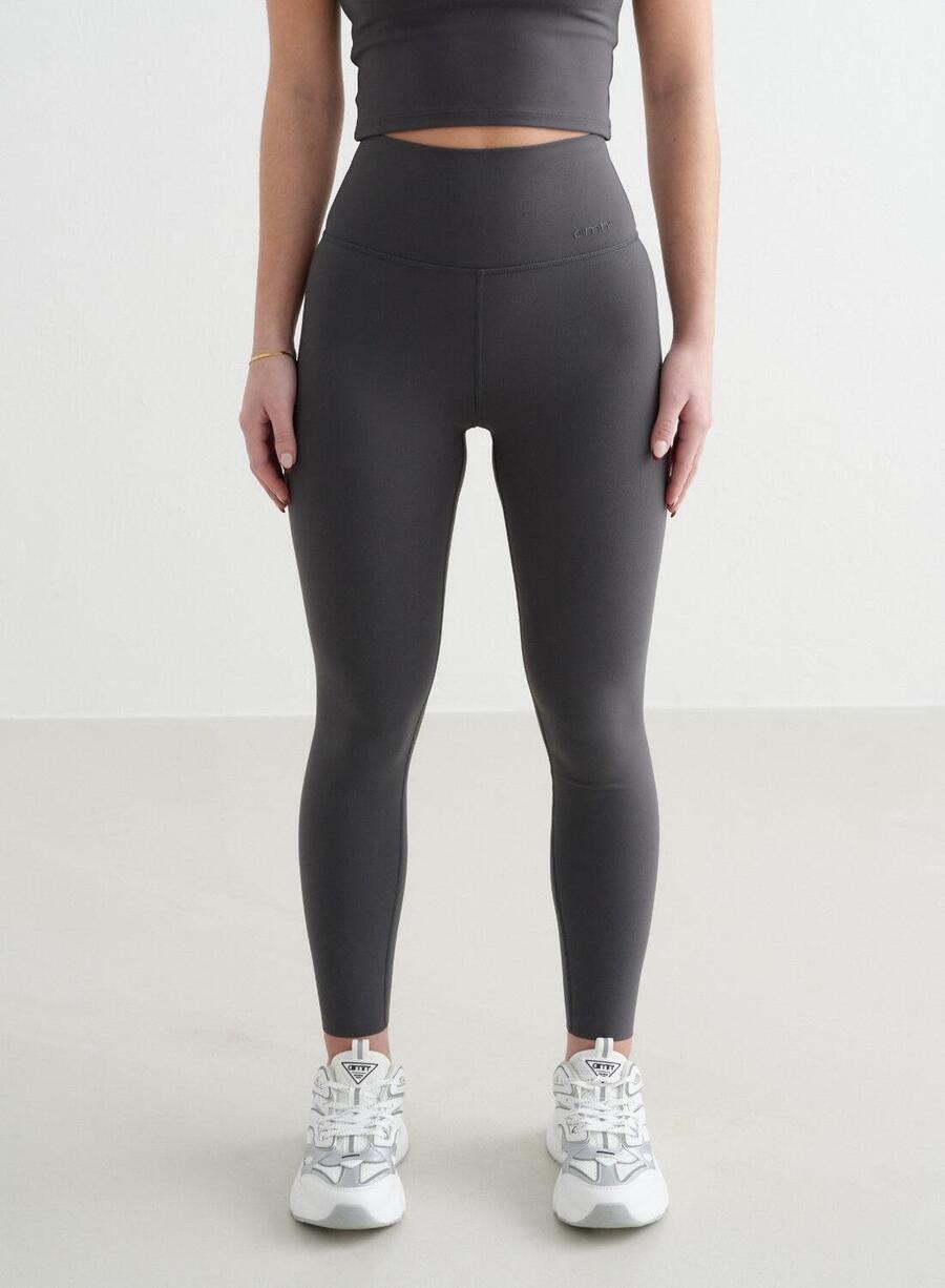 

AIM'N Женские миниатюрные влагоотводящие леггинсы для йоги с защитой от приседаний, темно-серые