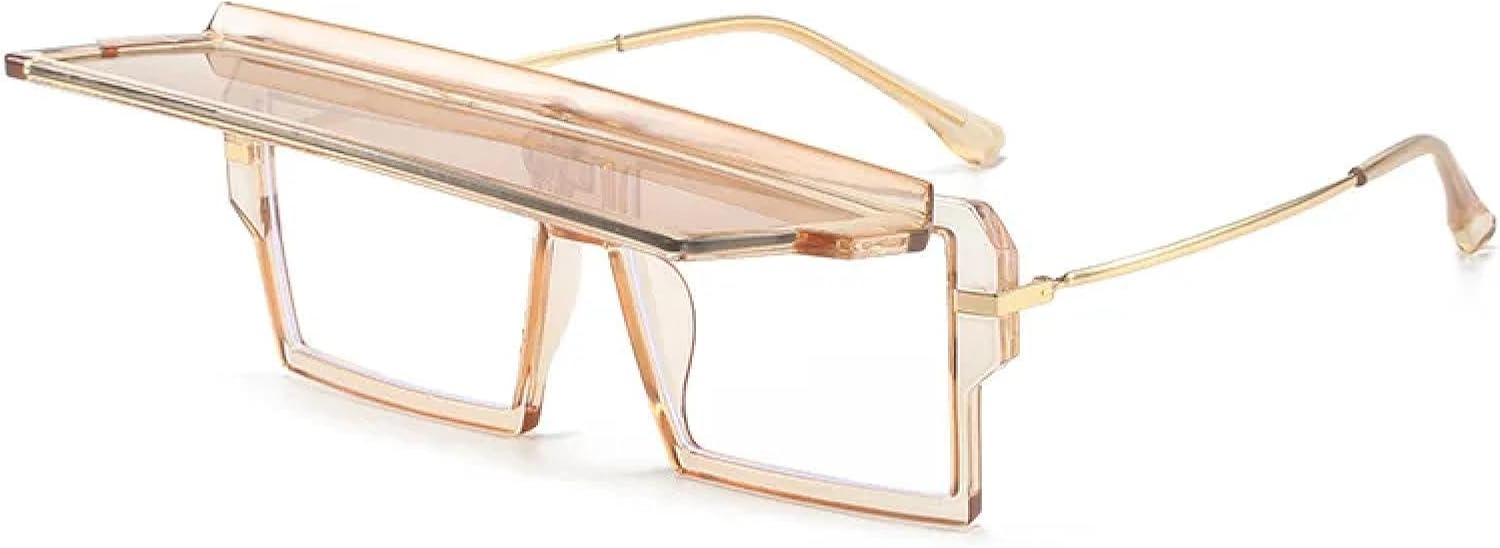 

Женские солнцезащитные очки-раскладушки с зеркальными линзами в стиле ретро, ​​большие солнцезащитные очки для мужчин, роскошные солнцезащитные очки-раскладушки в стиле ретро TKKTLLT, Champagnelighttea