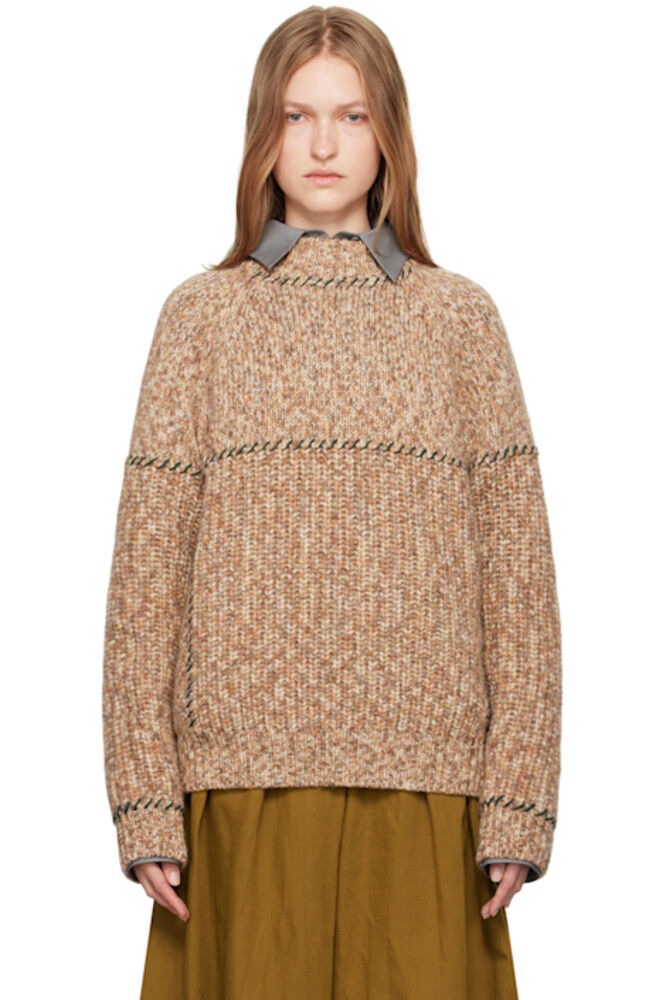 

Коричневый вязаный свитер Henrik Vibskov