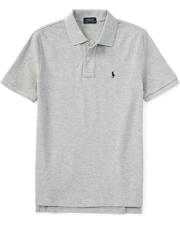 

Поло Polo Ralph Lauren Kids Cotton Mesh Polo Shirt, цвет New Grey Heather