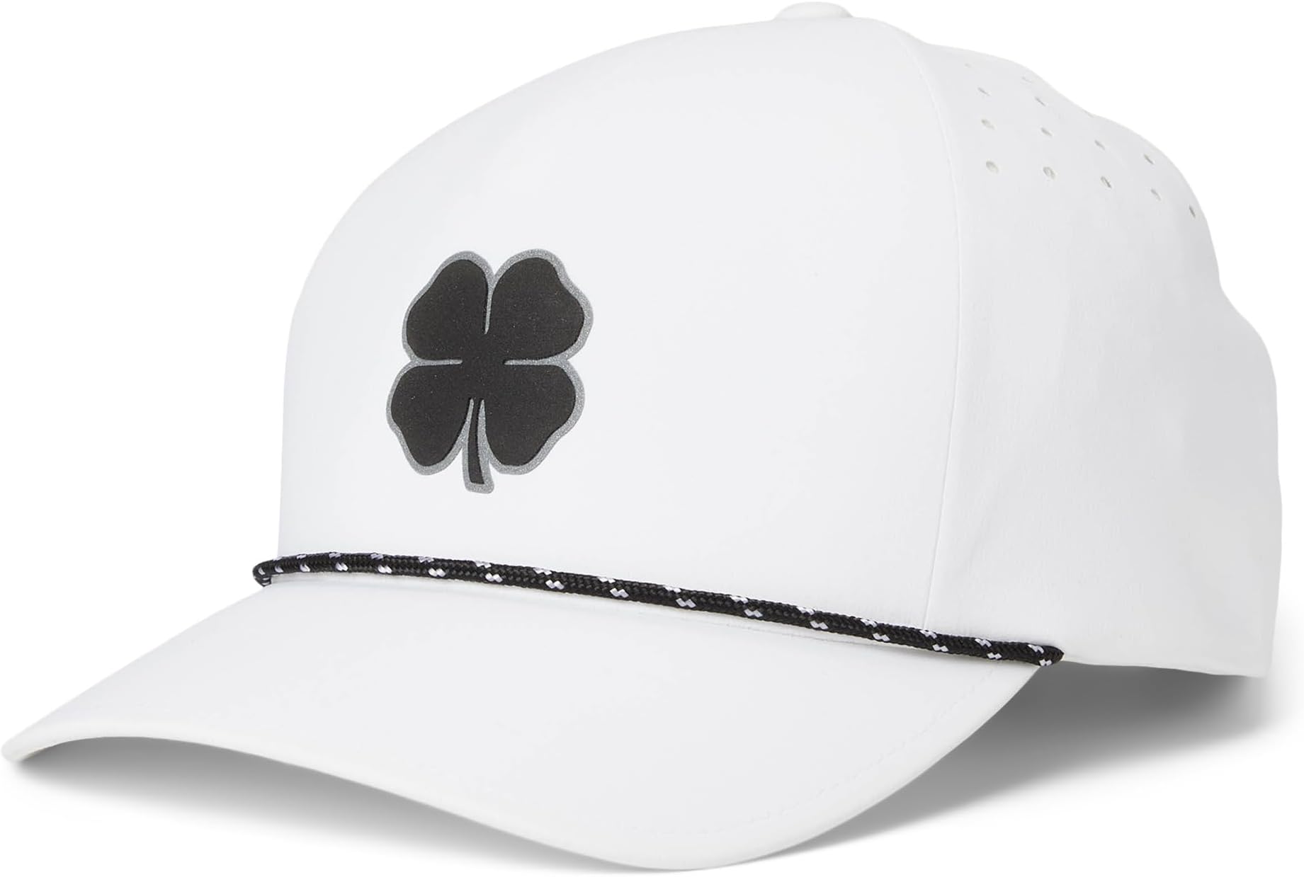 

Бейсболка Black Clover Hybrid Luck 1 Adjustable Hat, цвет White Hat/Black Clover/Metallic Trim