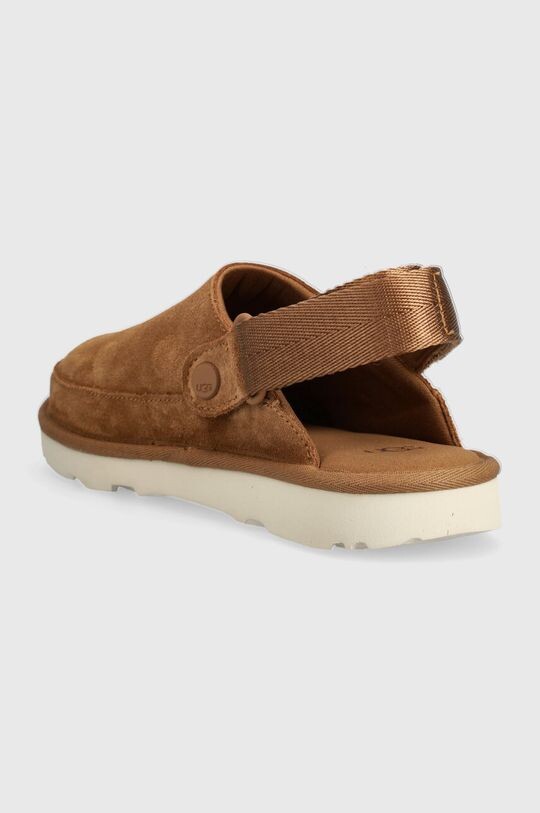 Ugg Детские замшевые тапочки GOLDENSTAR CLOG, коричневый — фото 3