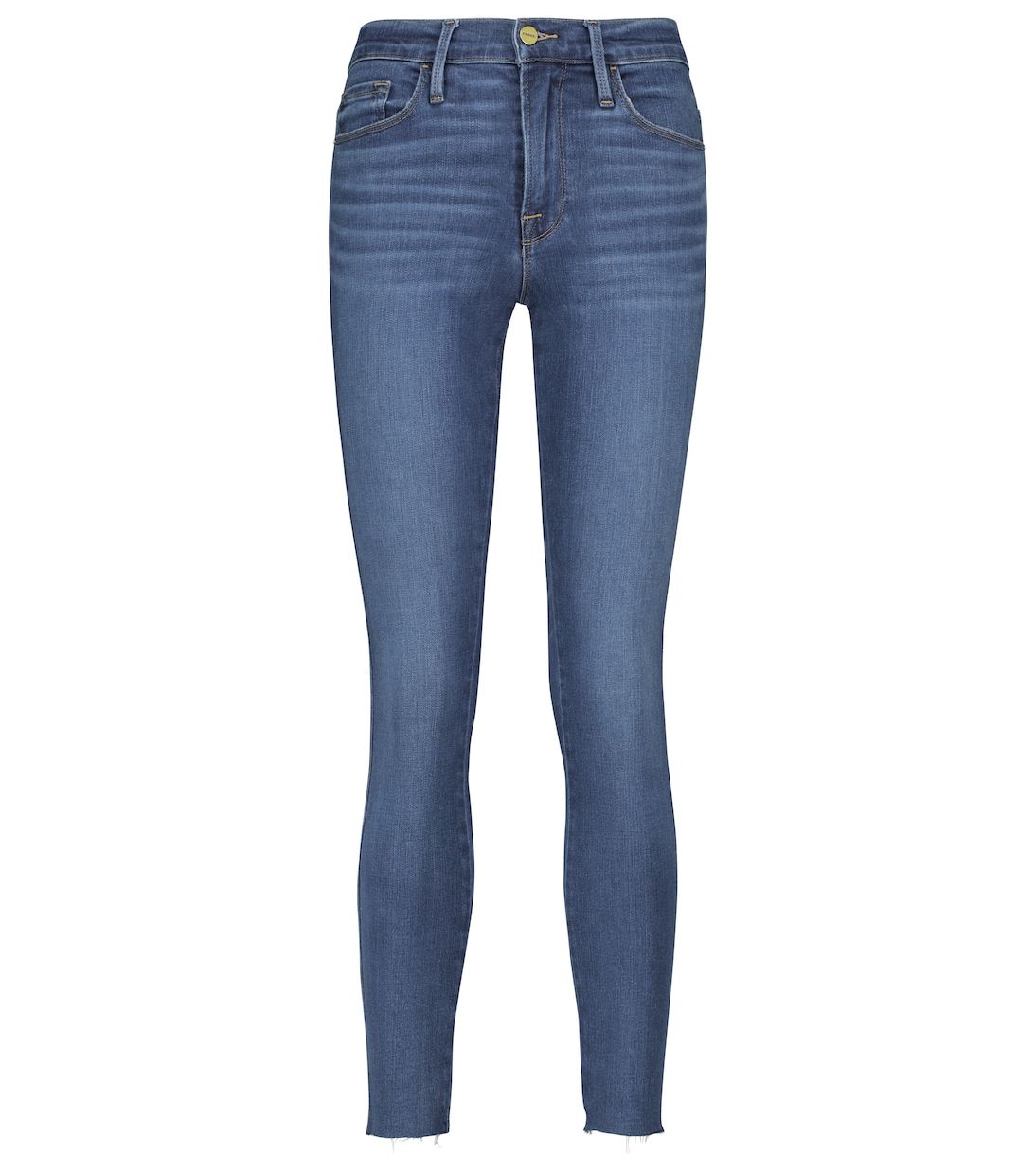 

Джинсы Le Skinny De Jeanne средней посадки Frame, Decades Blue Rips