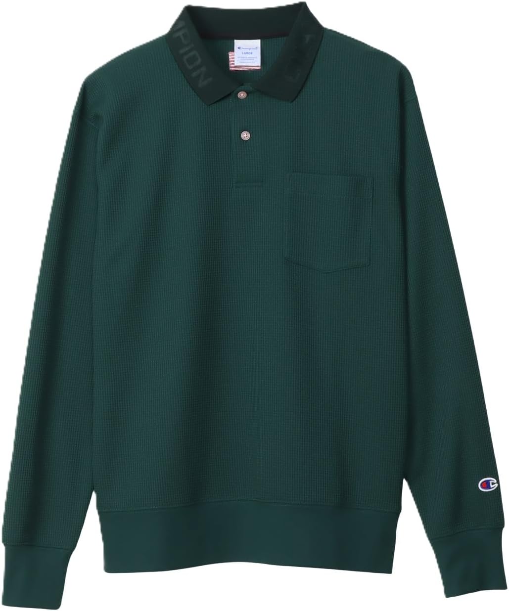 

Поло с длинными рукавами, защитой от УФ-излучения, быстросохнущим, теплосберегающим материалом и графическим логотипом Champion, зеленый