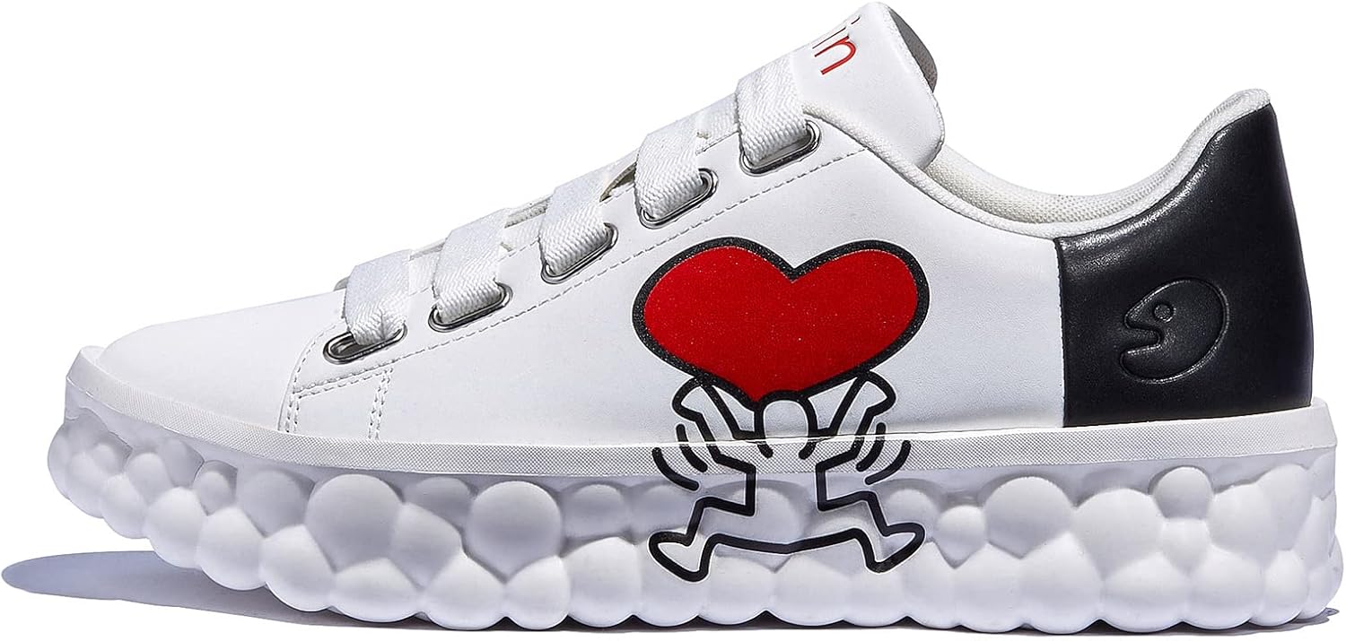 

Мужские модные кроссовки UIN Легкие прогулочные повседневные слипоны Художественно раскрашенные спортивные путешественные скейт-кроссовки Las Ramblas, Las Ramblas Ⅵ-give You My Heart