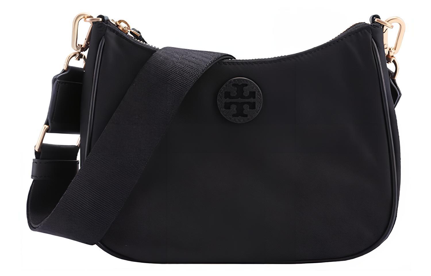 

TORY BURCH Нейлоновая сумка хобо через плечо кроссбоди женская черная