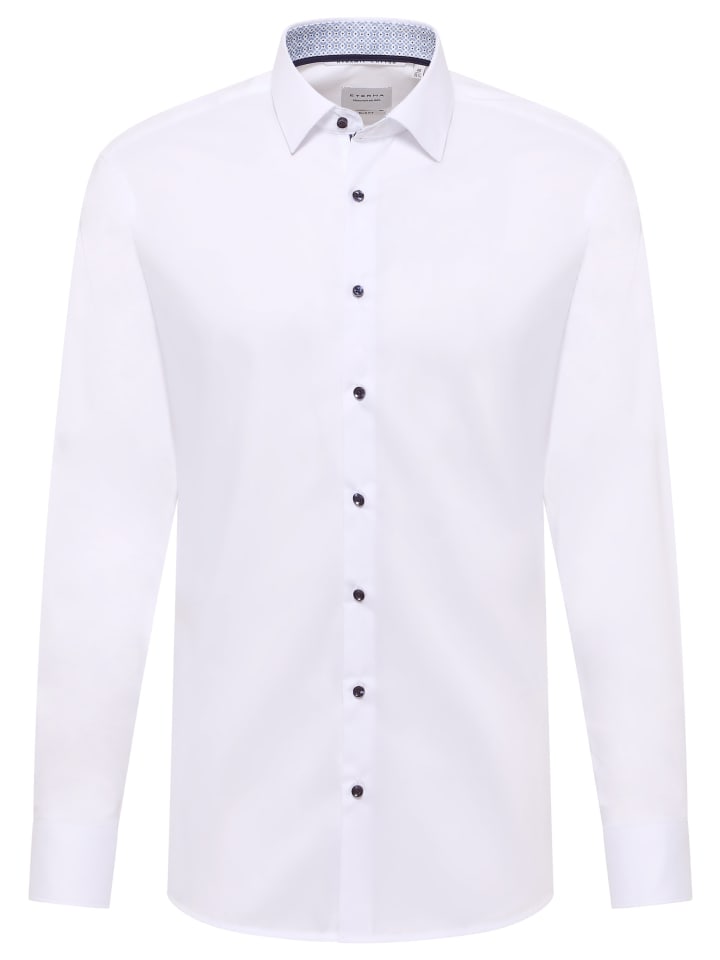 

Eterna Приталенная рубашка белого цвета