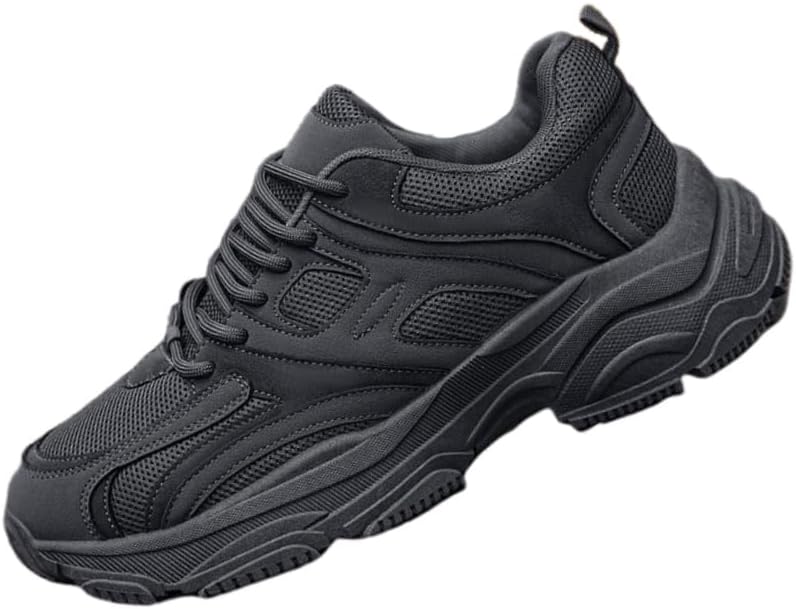 

Мужские спортивные кроссовки с толстой подошвой - дышащие беговые кроссовки из сетки - противоскользящие - мужской стиль Fmshi, серый