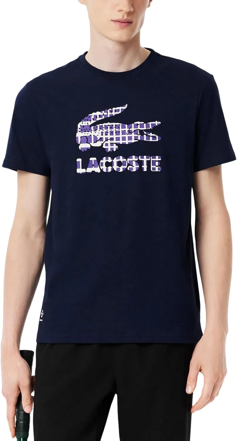 Футболка теннисная Lacoste Tennis X Daniil Medvedev, Navy Blue