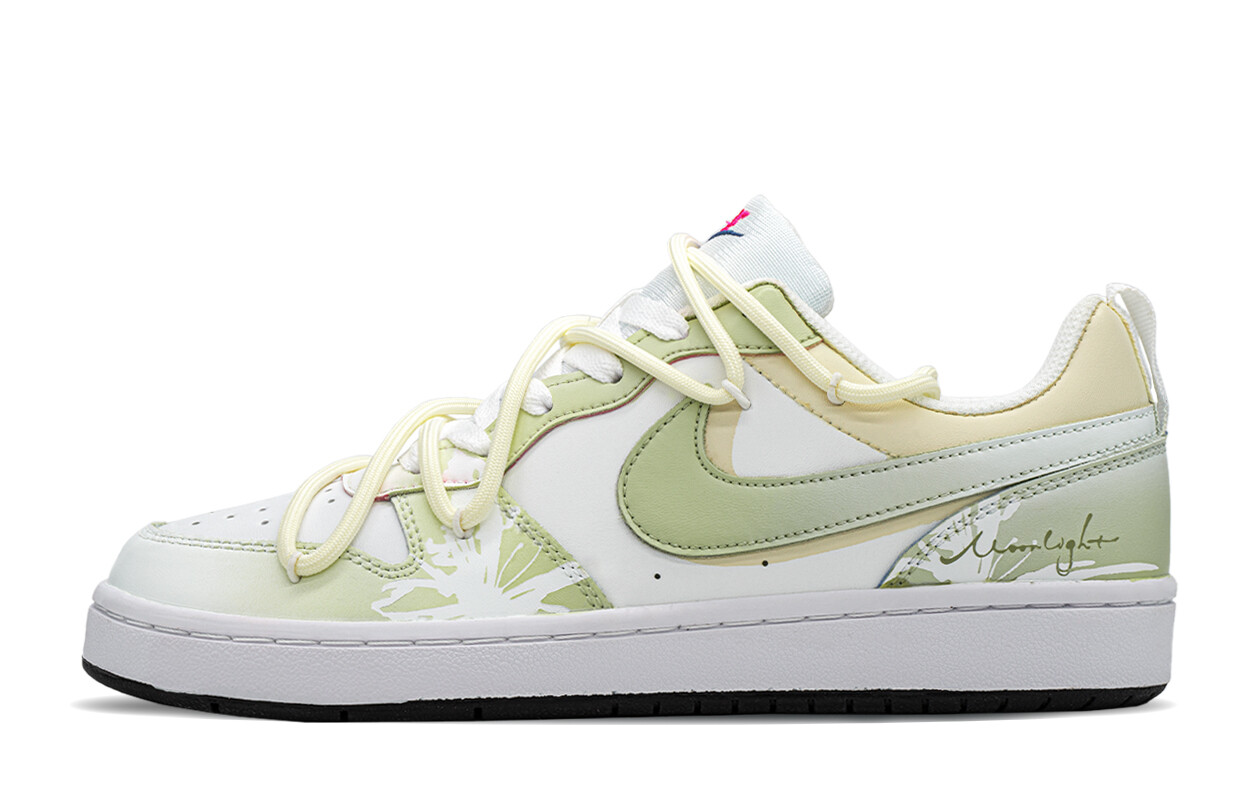

Кроссовки Nike Court Borough Skateboarding Shoes Women's Low-top White/green, зеленый