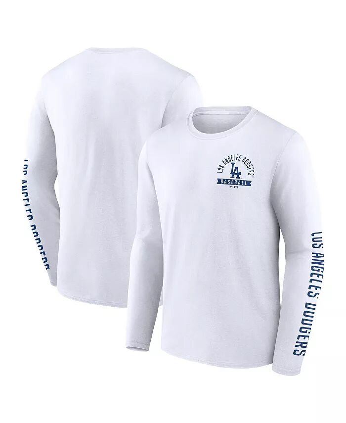 

Футболка мужская белая с длинным рукавом Los Angeles Dodgers Press Box Fanatics